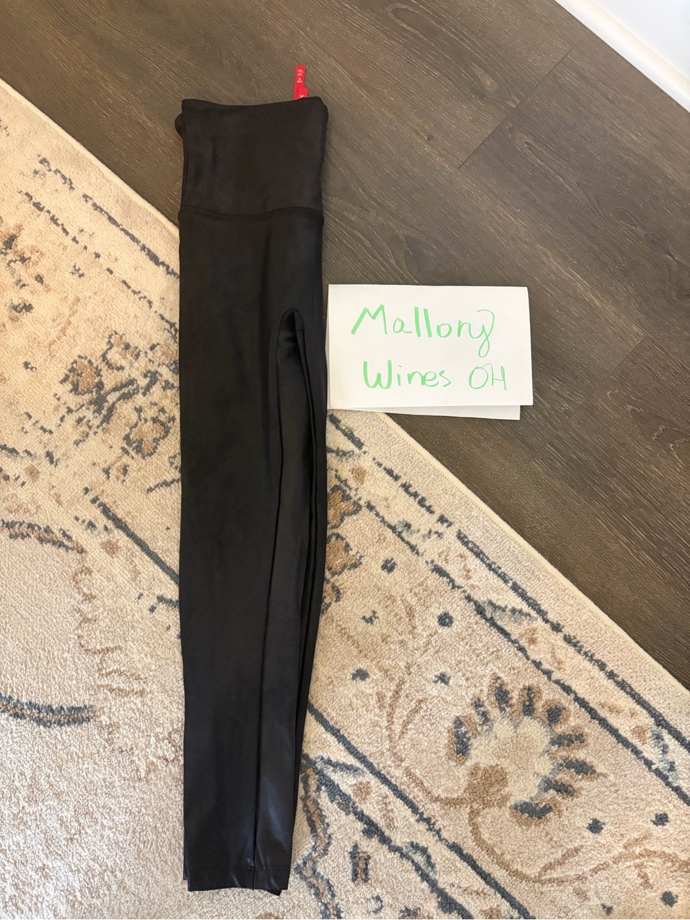 SPANX Black High-Waist Faux-Leather Leggings